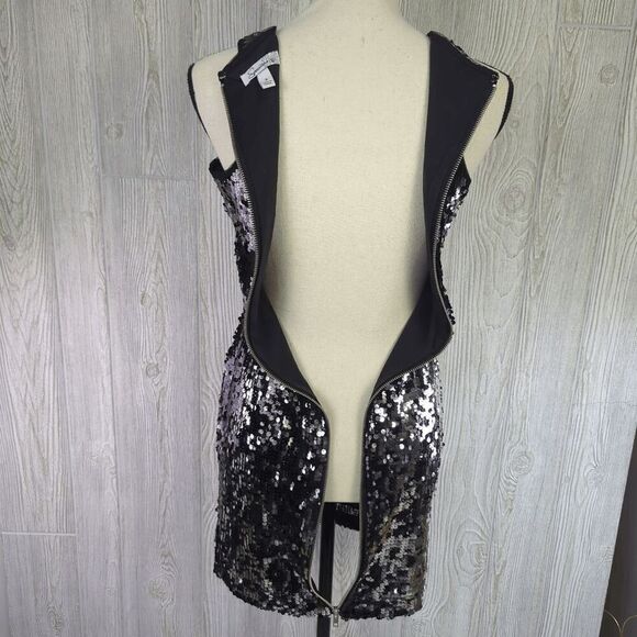 Speechless Teen Juniors Size 3 Black Silver Sequin Party Sleeveless Dress - Picture 8 of 10